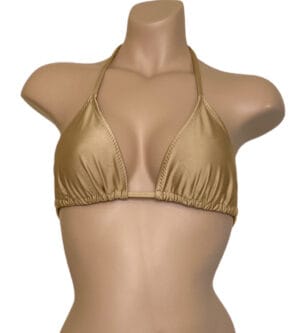 Gold triangle bikni top