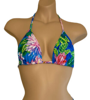 classic triangle bikini top in tropic floral print