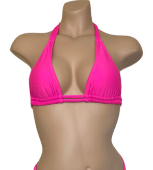 Hot pink double strap top front view