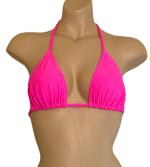 Triangle bikini top in hot pink