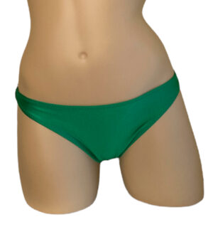 low waist bikini bottoms in kelly green front view