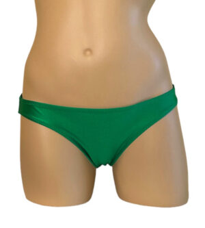 Moderate coverage bikini bottoms in Kelly green