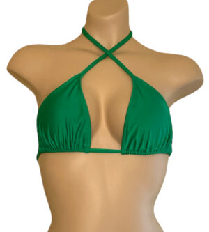 Triangle bikini top in kelly green