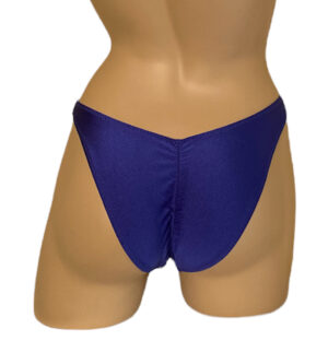 High hip ruched back bikini bottoms in Royal Blue back view