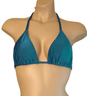 Triangle bikini top in Teal front view