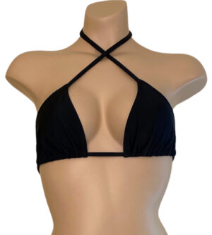 Triangle bikini top in black