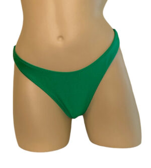 High cut cheeky bikini bottoms in Kelly green