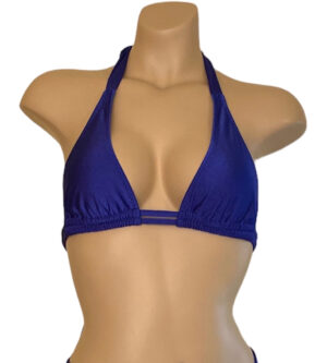 Double strap halter style bikini top in Royal blue