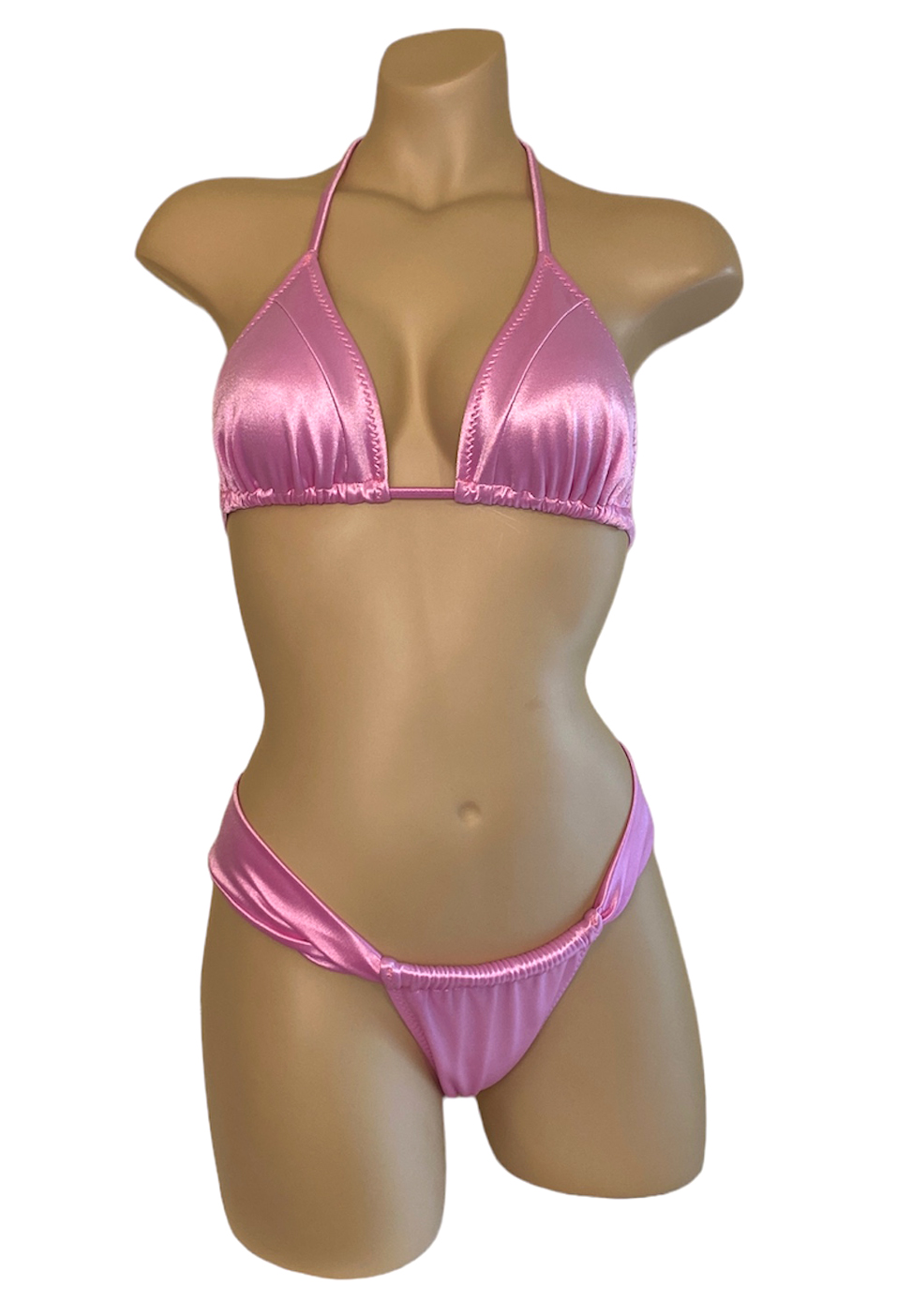 Devi slider bikini set in Light Pink Sandborn Swim