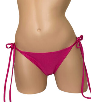 Low waist tie side extra cheeky bikini bottoms in Magenta