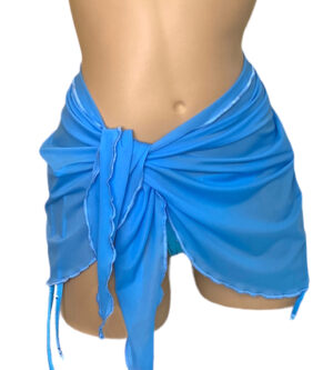 Peri blue bikini wrap cover up front view