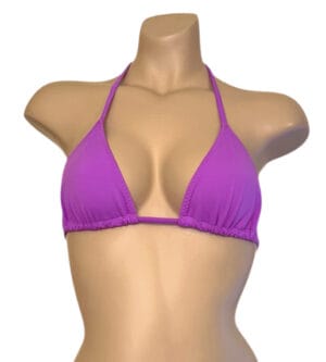Orchid pink triangle bikini top