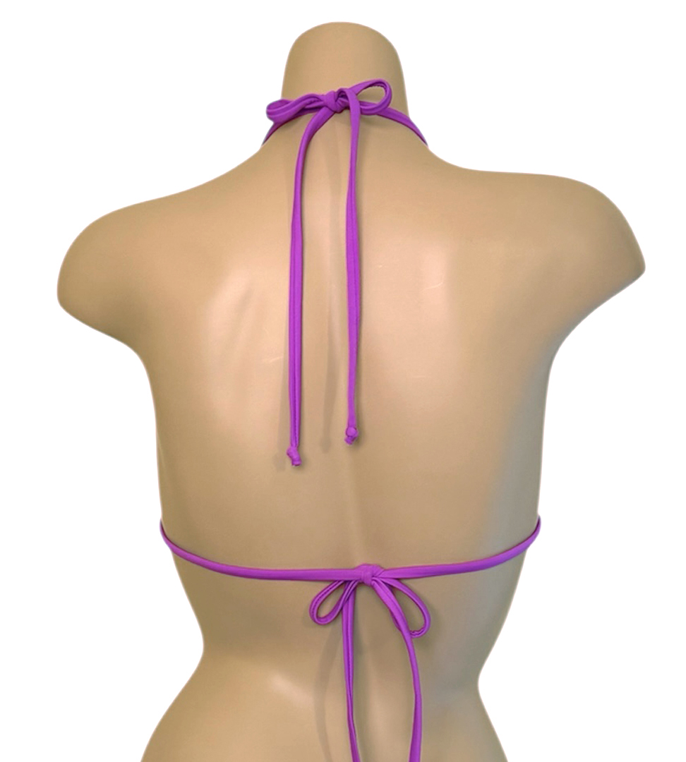 triangle bikini top in orchid back view